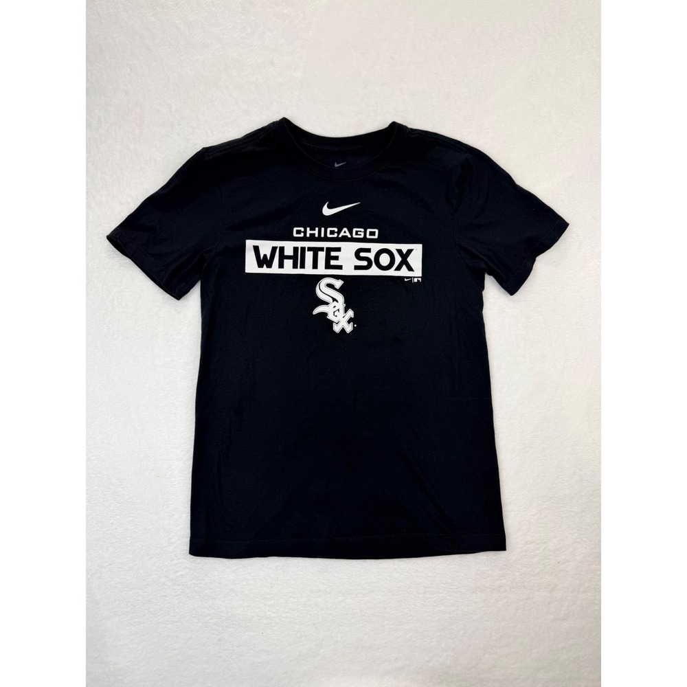 Nike Chicago White Sox Graphic T-Shirt Black Mens Small MLB Cotton Tee